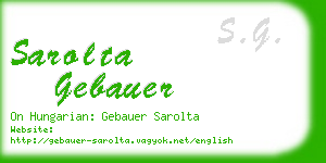 sarolta gebauer business card